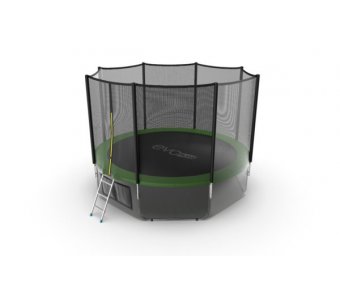 Батут с внешней сеткой EVO JUMP External 12ft (Green) + нижняя сеть - фото 3